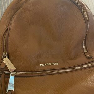 Michael Kors Brown Leather Backpack